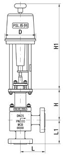 电动高压角式调节阀(配PSL执行器)