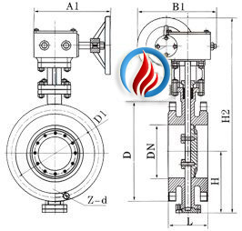 D343H双向金属硬密封蝶阀 （法兰式） 