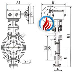 D373H双向金属硬密封蝶阀 （对夹式） 