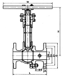 DQ41F手动低温球阀 （结构尺寸图）