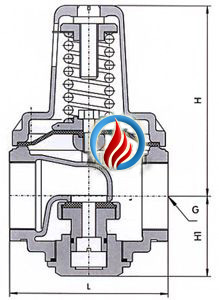 YZ11X支管减压阀 (结构尺寸图) 
