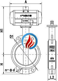 D671F/X气动对夹软密封蝶阀