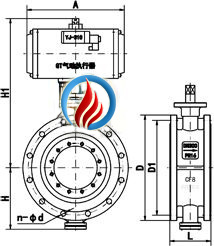 氣動開關蝶閥 (法蘭式標準型)