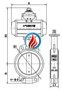 对夹式<strong>气动蝶阀</strong> (软密封) 