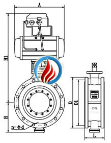 气动调节蝶阀 (法兰式)
