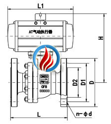 气动衬氟球阀 配AT执行器 