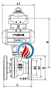 气动防爆球阀 (浮动式阀体) 
