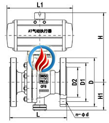 气动法兰球阀(固定式阀体)