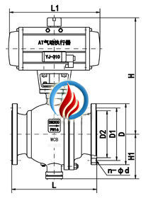 气动固定式球阀 (配AT执行器)