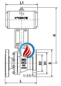 气动高温球阀 (浮动式阀体) 