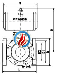 气动三通球阀 (配GT执行器) 