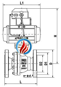 气动调节球阀(浮动式阀体)