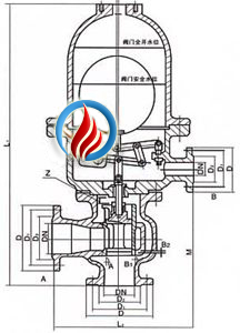 浮球式蒸汽疏水调节阀 (产品结构图) 