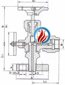 J49H针型阀 (结构图) 
